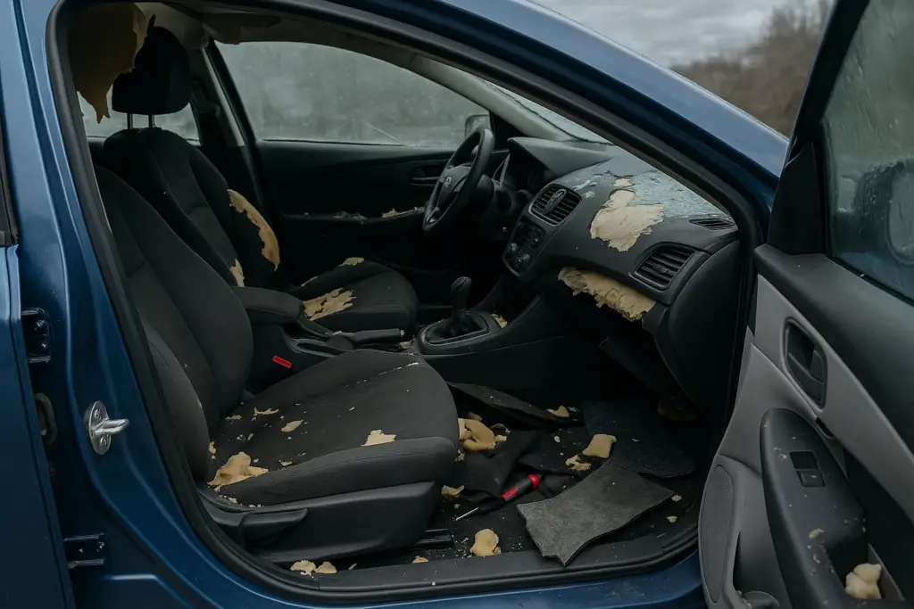 Sortbjørn smadrer bil for chokolade – ejer rystet efter uventet indbrud