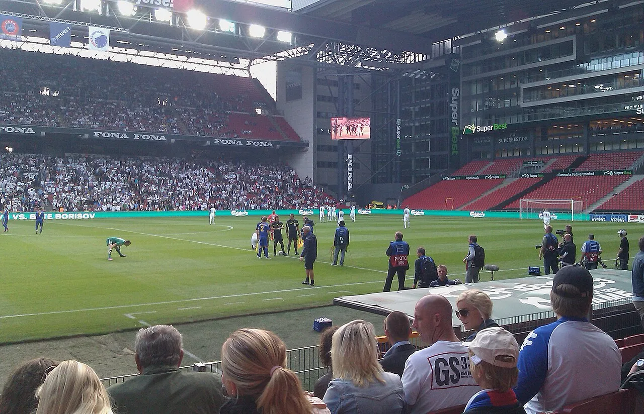 Holdet fra FC København og FC BATE Borisov står klart til en stor kamp den 4. august 2010.