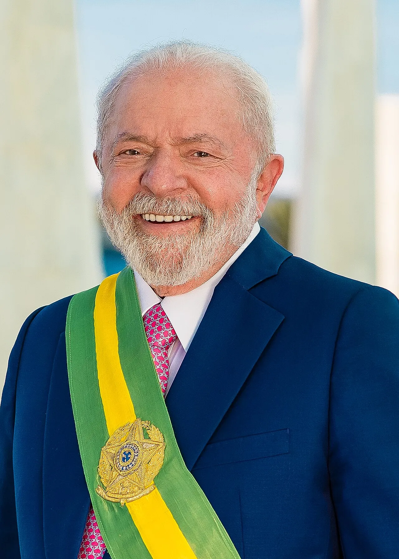 Officielt portræt af Brasiliens præsident Luiz Inácio Lula da Silva. Fotoet er taget i forbindelse med præsidentembedet.